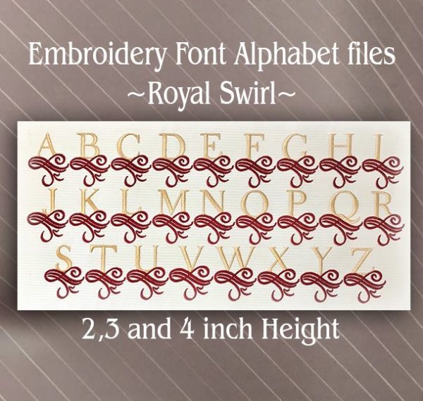Royal Swirl Font alphabet
