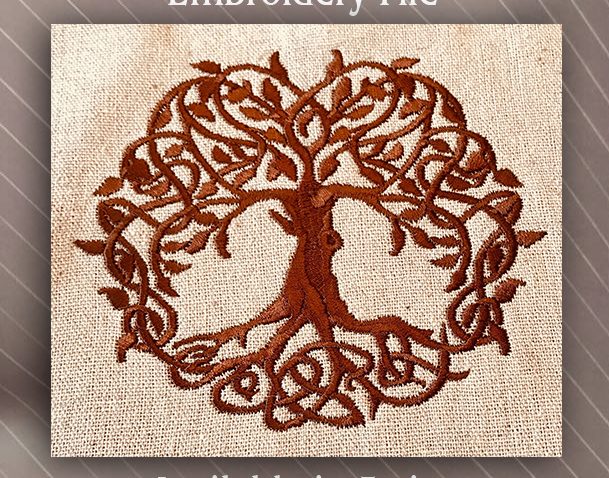 celtic tree of life embroidery
